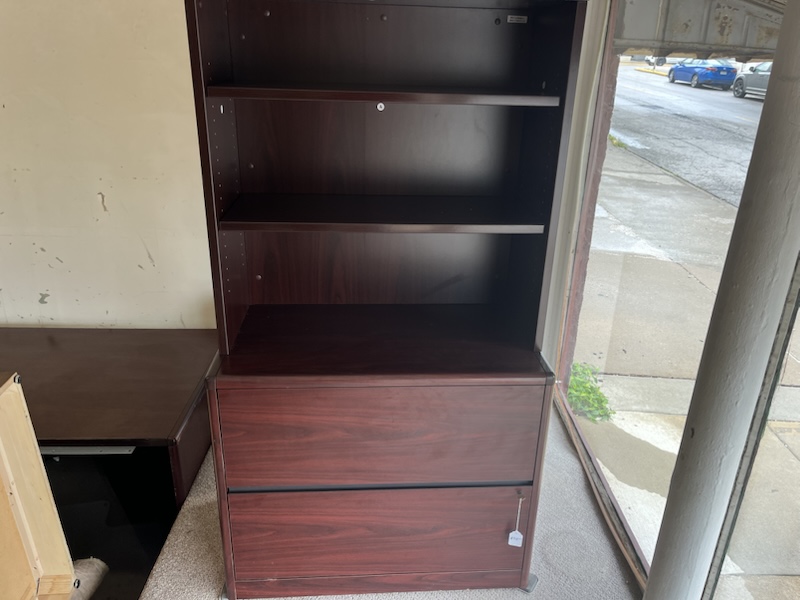 2 Drawer Lateral with Bookcase